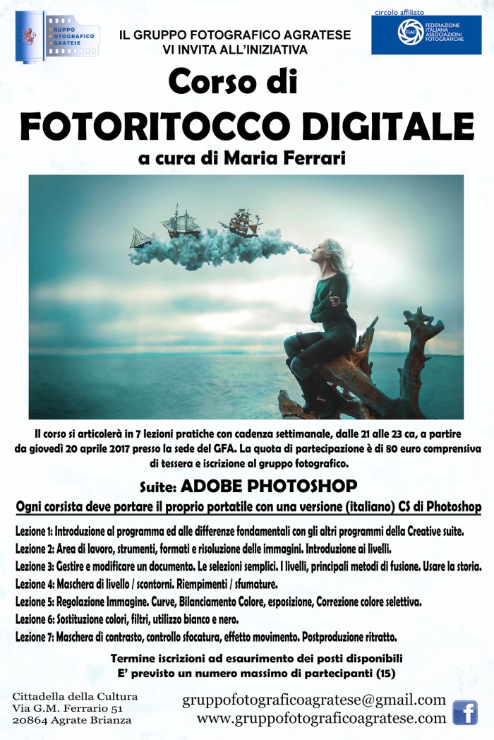 Layout Locandina corso Photoshop web